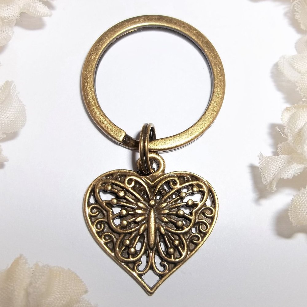 Keychain, Keyring, Butterfly Keychain, Butterfly Keyring, Gift Idea for Her A140